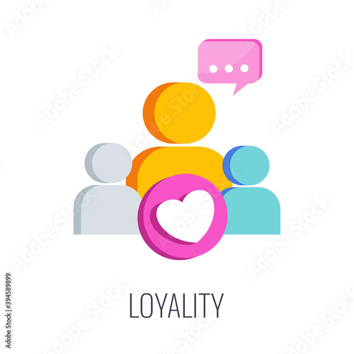 Loyality brand icon. Loyal consumer. Regular customer.