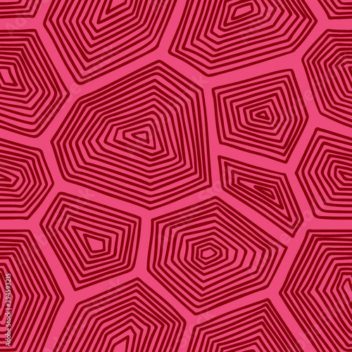 vector seamless pattern with hand drawn doodle turtle shell