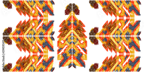 Drapery curves pagan tripe seamless pattern. Indian old surface background. Vector ornament.