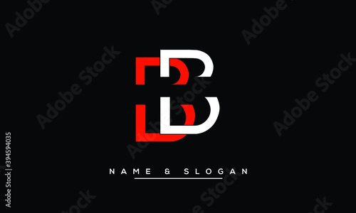B, BB  Abstract Letters Logo Monogram