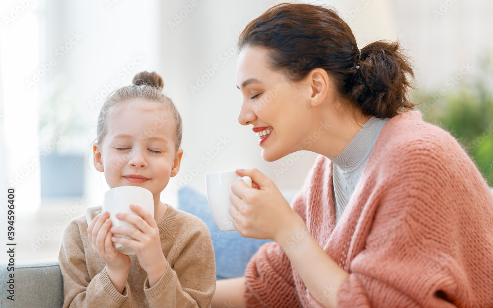 Mom and her daughter at home Mom and her daughter at home