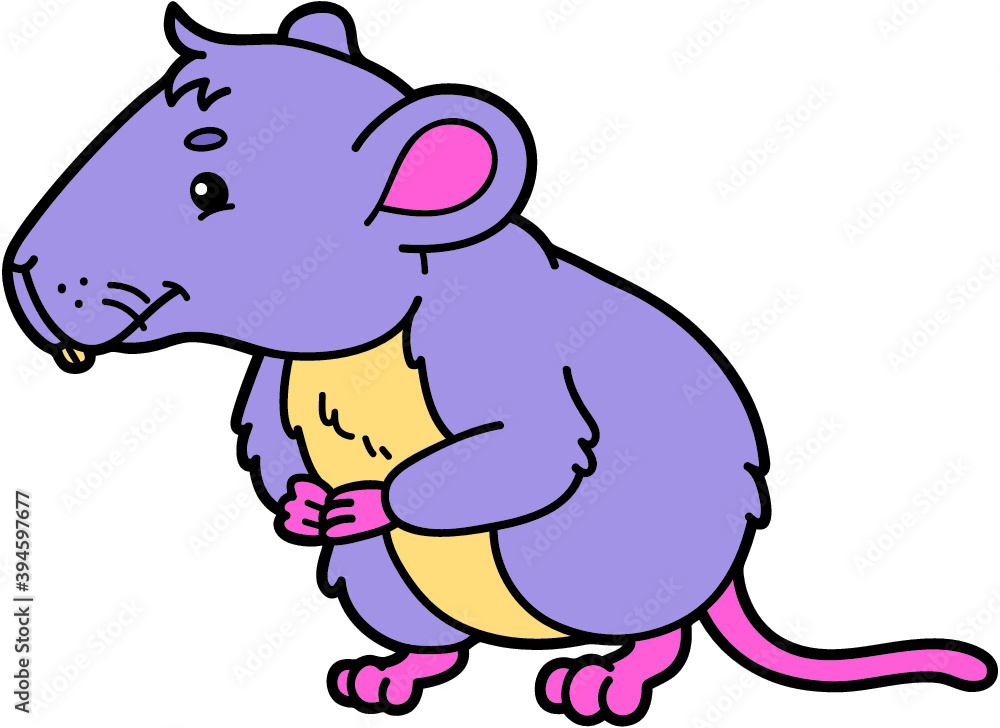 Vector illustration of cute cartoon vole character for children and scrap book Vector illustration of cute cartoon vole character for children and scrap book