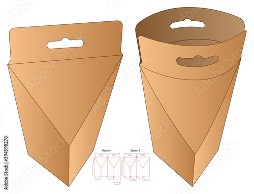Box packaging die cut template design. 3d mock-up