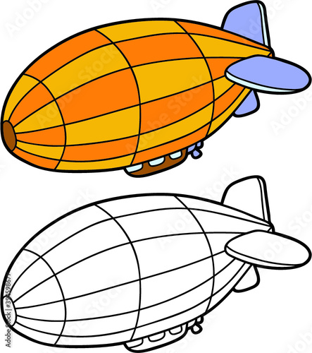 illustration coloring page of happy cartoon character for children, coloring and scrap book