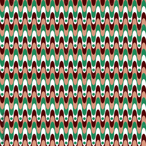 Vector seamless retro geometric pattern with ethnicity motif