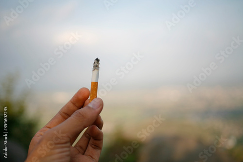 cigarette in the hand