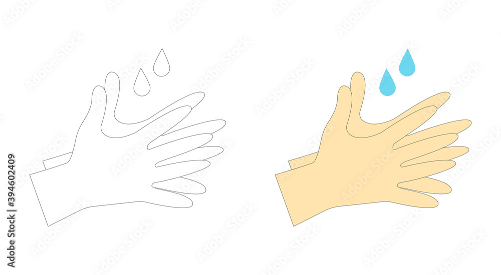 Fototapeta premium Hand disinfection symbol