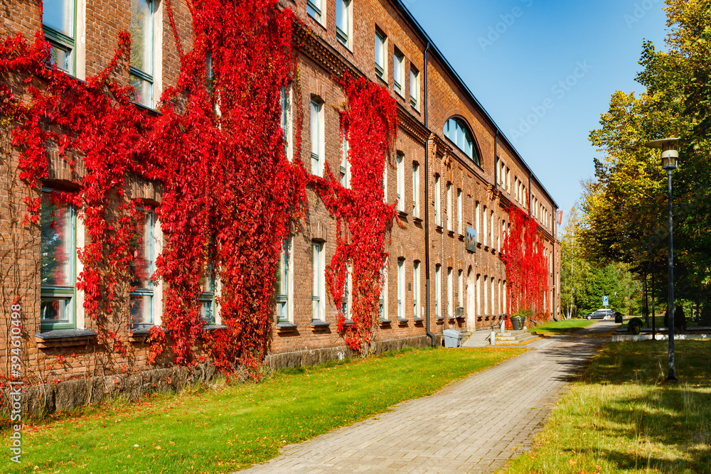 Kouvola, Finland - 27 September 2020: Building of South-Eastern Finland University of Applied Sciences Xamk.
