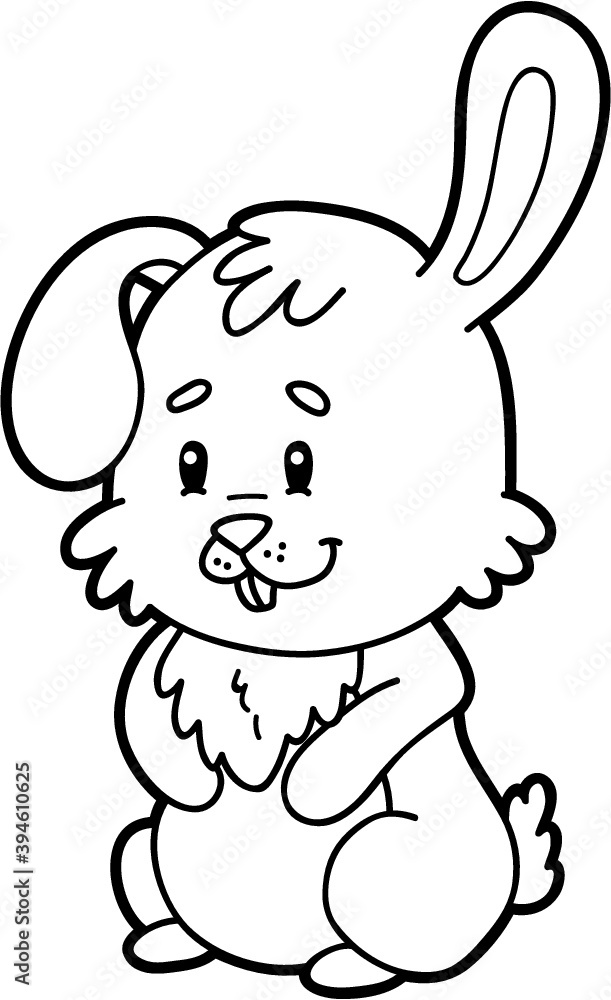 Vector illustration coloring page of cartoon character for children, coloring and scrap book