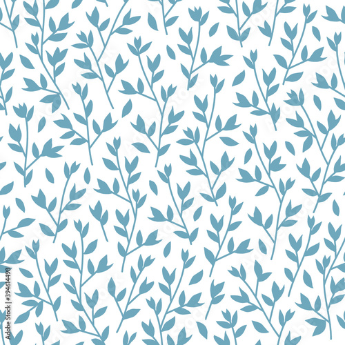 Vector seamless background pattern with abstract plants