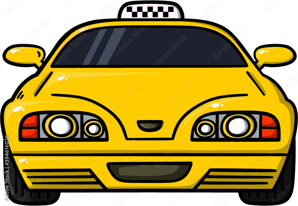 Vector illustration of taxi cab