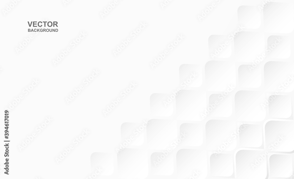 Obraz premium Abstract. Embossed shape white background. light and shadow. copy space .Vector.