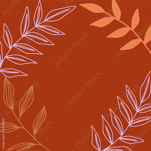Minimal abstract background in trendy organic and botanical shapes. Perfect for social media or posters.