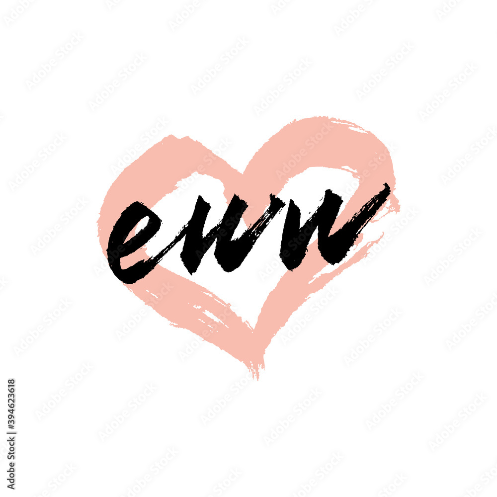 Obraz premium Vector handdrawn anti valentine's day card. Brush lettering funny quote 