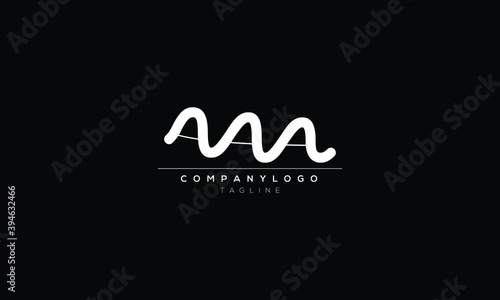 AAA Abstract initial monogram letter alphabet logo design
