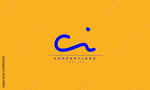 CI Abstract initial monogram letter alphabet logo design