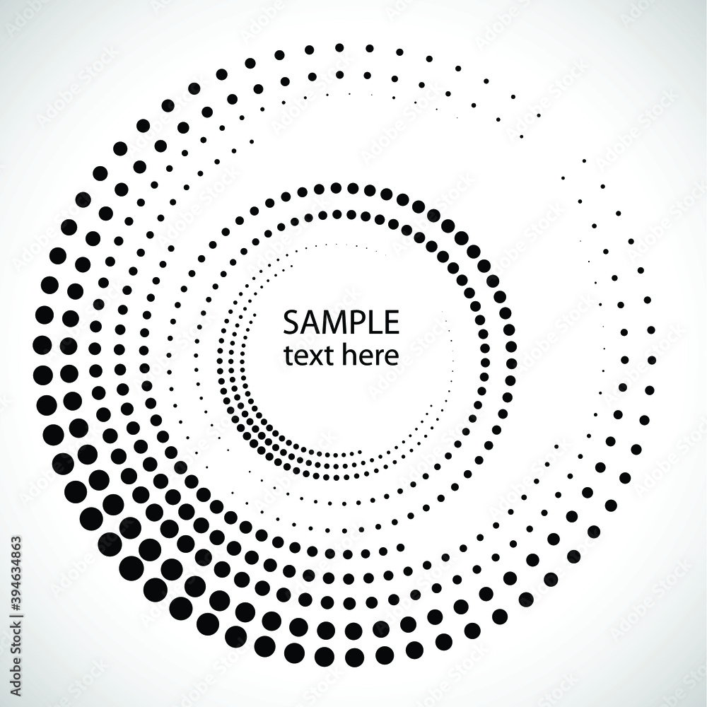 Halftone dots in circle form. round logo . vector dotted frame . design element Halftone dots in circle form. round logo . vector dotted frame . design element