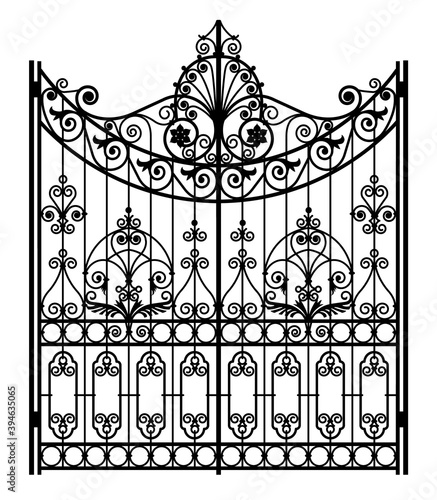 black forged gate
