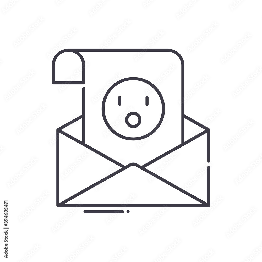E mail icon, linear isolated illustration, thin line vector, web design sign, outline concept symbol with editable stroke on white background. E mail icon, linear isolated illustration, thin line vector, web design sign, outline concept symbol with editable stroke on white background.
