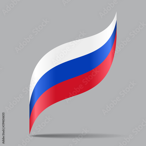 Russian flag wavy abstract background. Vector illustration.