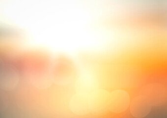 Warm golden bokeh background, abstract light glow with soft blurred lights for overlay