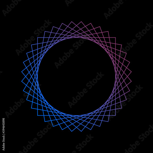 Abstract color design of geometric elements