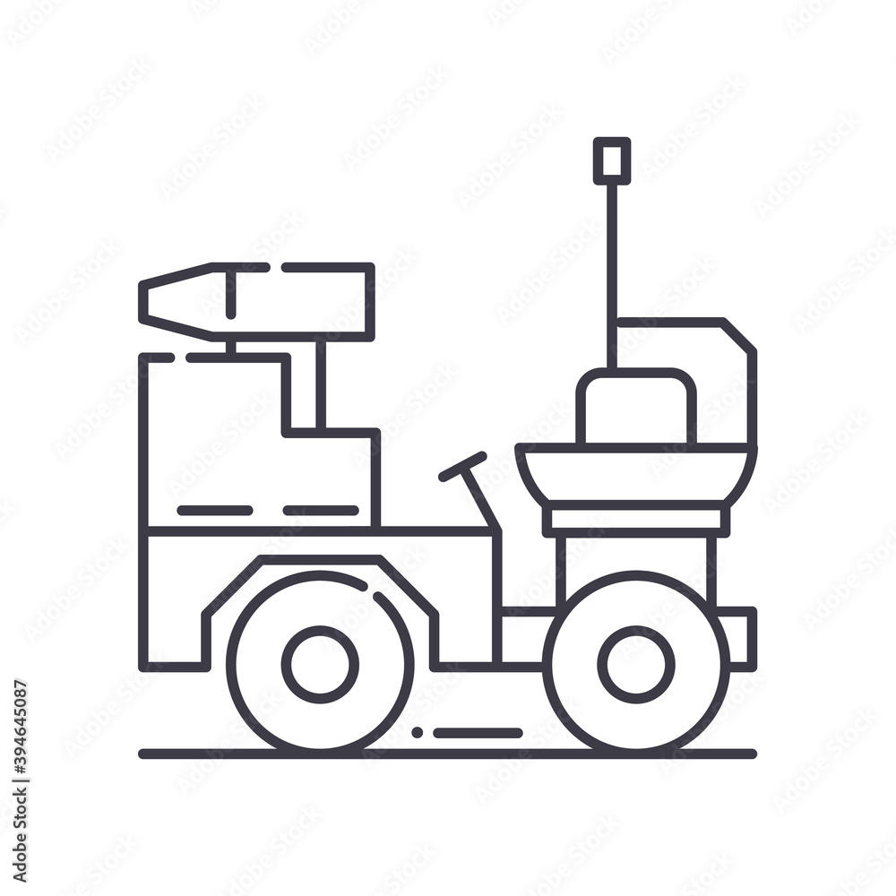 Dumper truck icon, linear isolated illustration, thin line vector, web design sign, outline concept symbol with editable stroke on white background. Dumper truck icon, linear isolated illustration, thin line vector, web design sign, outline concept symbol with editable stroke on white background.