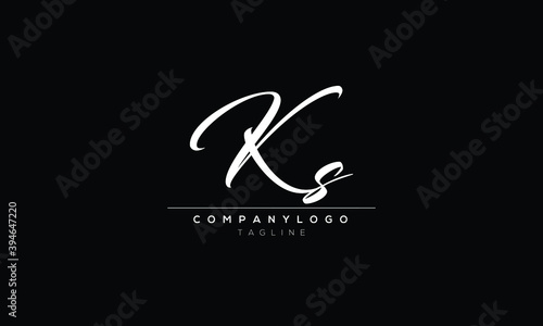 KS Abstract initial monogram letter alphabet logo design photo