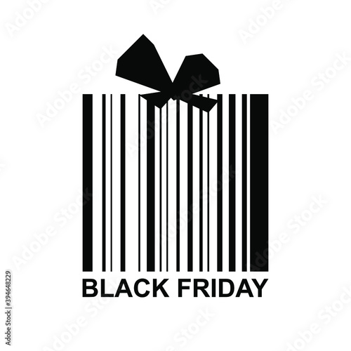 Black friday sale gift box barcode logo icon sign layout background For art template design list page style brochure banner idea cover booklet print flyer book blank postcard ad print card poster