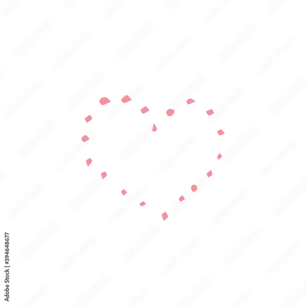 Doodle heart for Valentine's Day. Hand drawn style