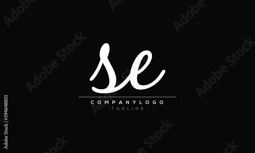 SE Abstract initial monogram letter alphabet logo design