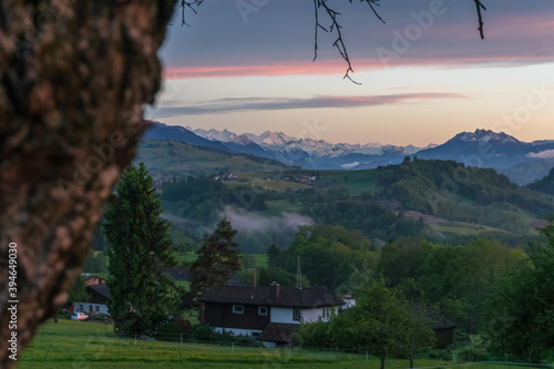 Sunset in the Swiss mountains © Mikke