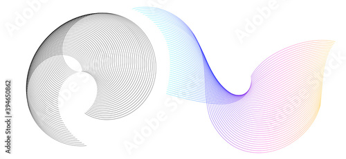 Design elements. Ring circle elegant frame border. Abstract Circular logo element on white background isolated. Creative art