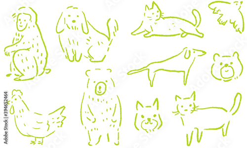 animal vector illust of hand drawn