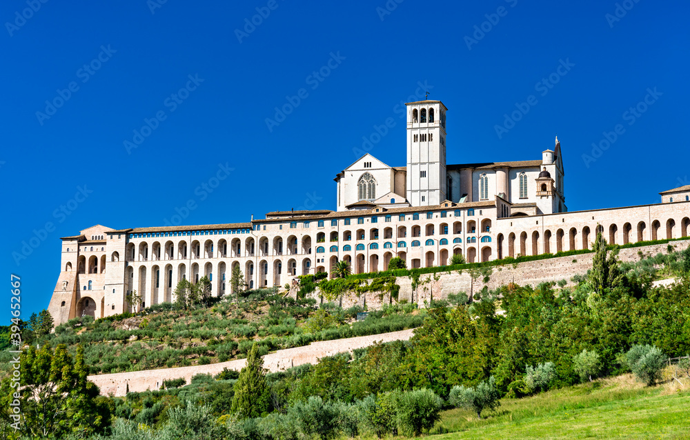 The Sacro Convento, a Franciscan friary in Assisi. UNESCO world heritage in Italy