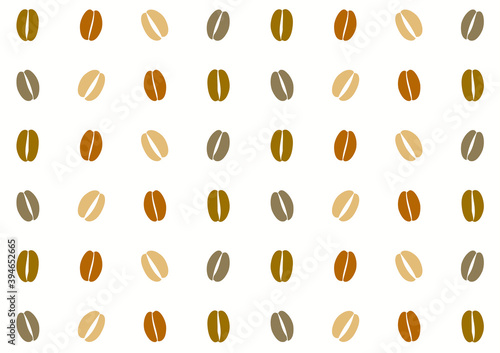 illustration pattern with coffee beans（seamless）