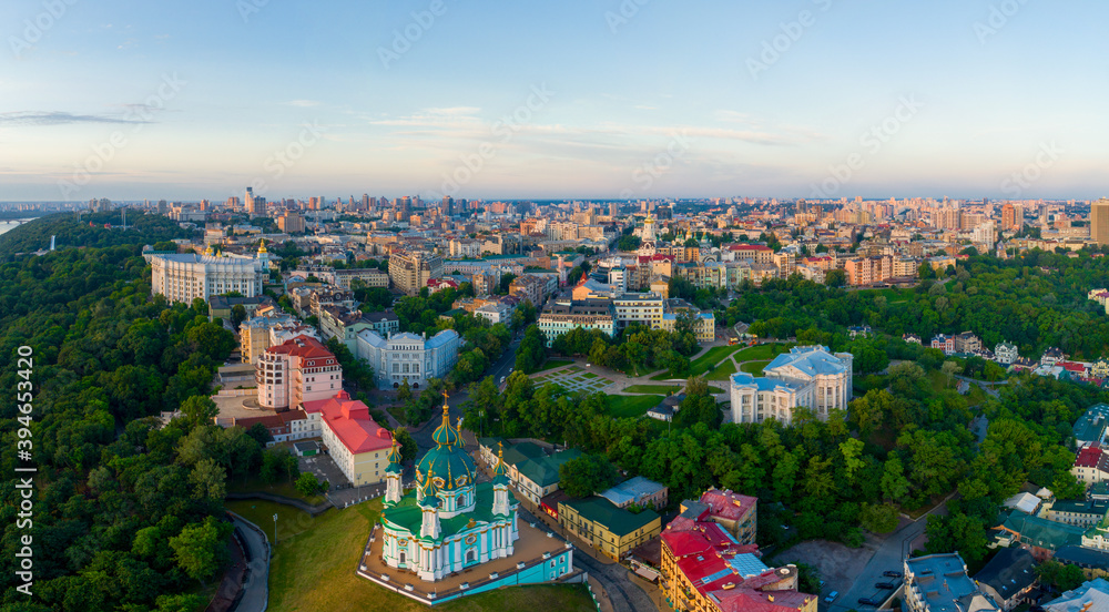 Obraz premium St. Andrew's Church aerial view..