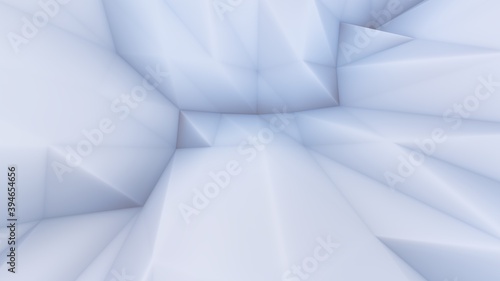 Abstract architecture background white triangle pattern 3d render © Annuitti