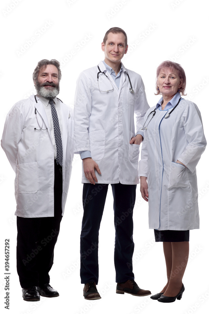 group of diverse medical professionals . isolated on a white group of diverse medical professionals . isolated on a white