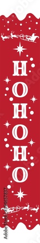 HOHOHO Vertical Christmas sign. Welcome Home lettering. Front Porch Sign