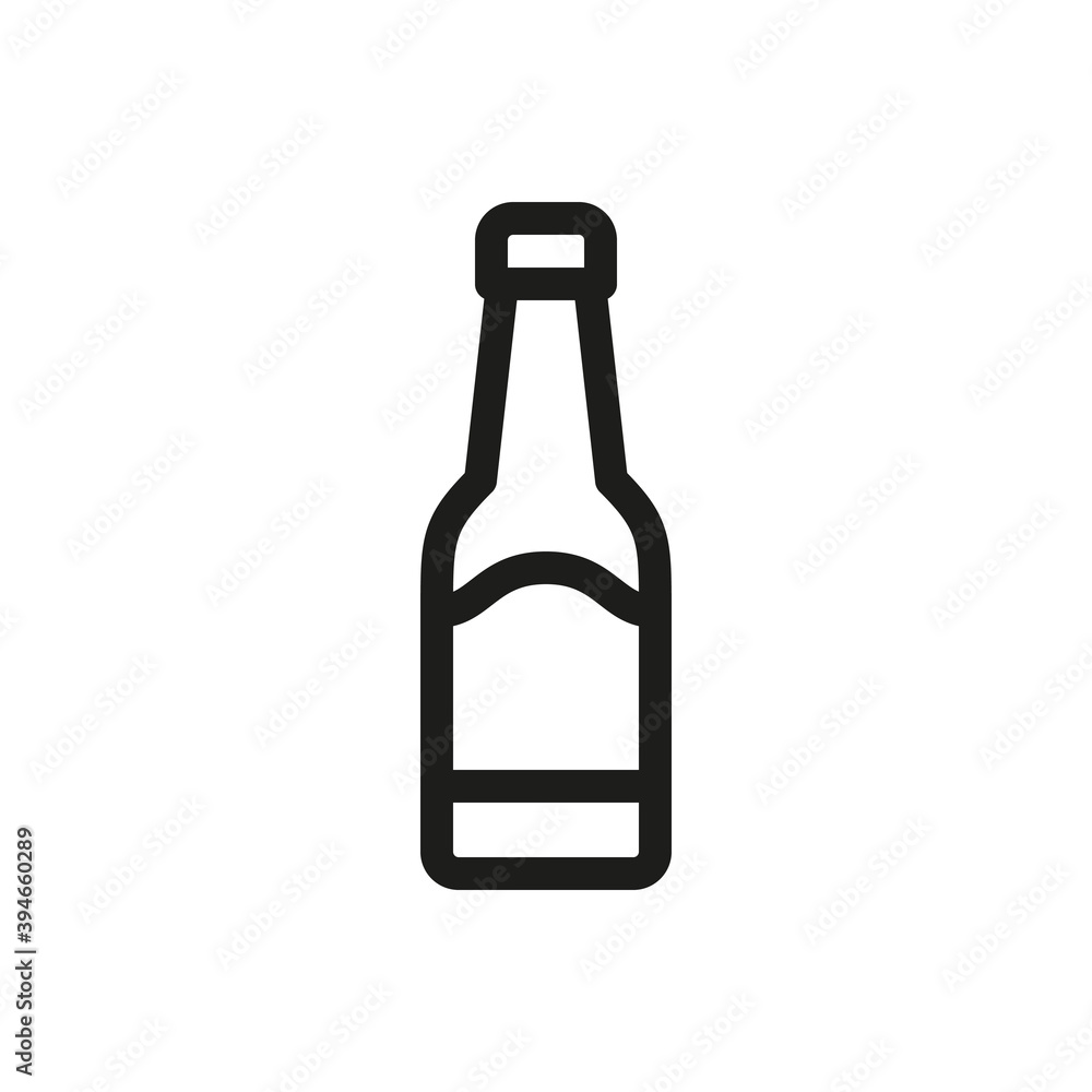 Beer bottle isolated icon, cold beer outline vector icon with editable stroke Beer bottle isolated icon, cold beer outline vector icon with editable stroke