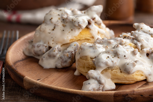 Biscuits and Creamy Sausage Gravy photo