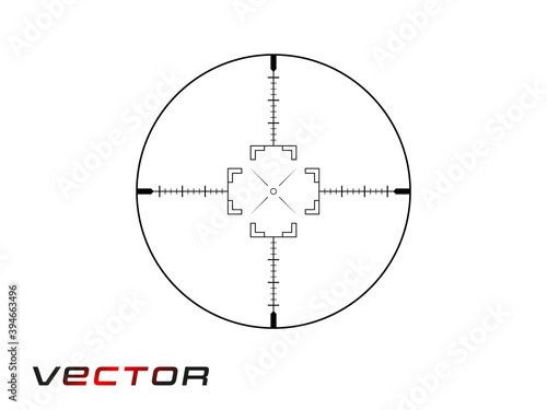 Vector targets and destination dark thin lines. Aim shoot focus cursor of the hunter. Objects on an isolated background.