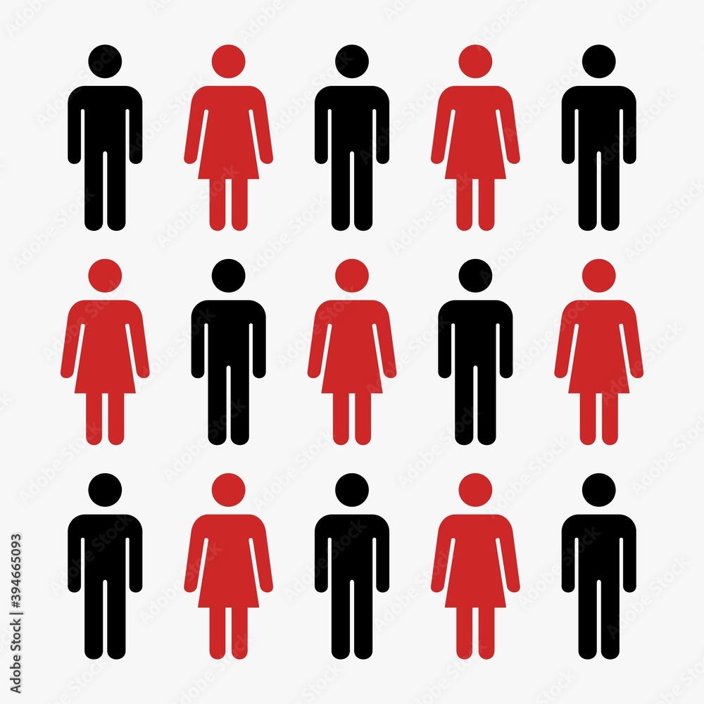 group of people illustration concept vector,male and female icon. group of people illustration concept vector,male and female icon.