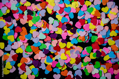 pattern with colorful hearts