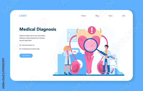 Reproductologist and reproductive health web banner or landing