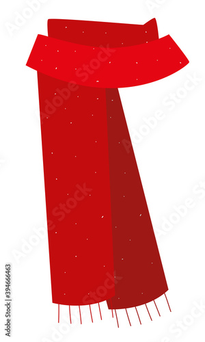 red scarf warm winter ornament icon isolated design