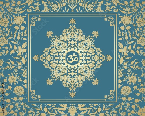 aum syllable , paisley design ,Hinduism , India	