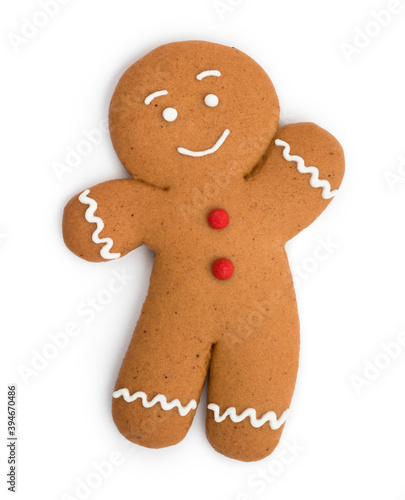 Gingerbread cookie hero classic isolated on white background