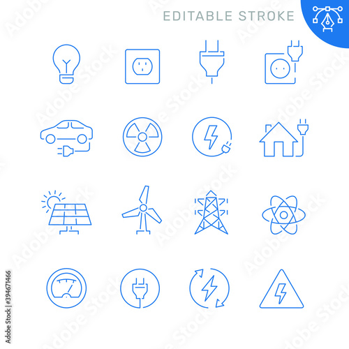 Foto Energy and electricity related icons